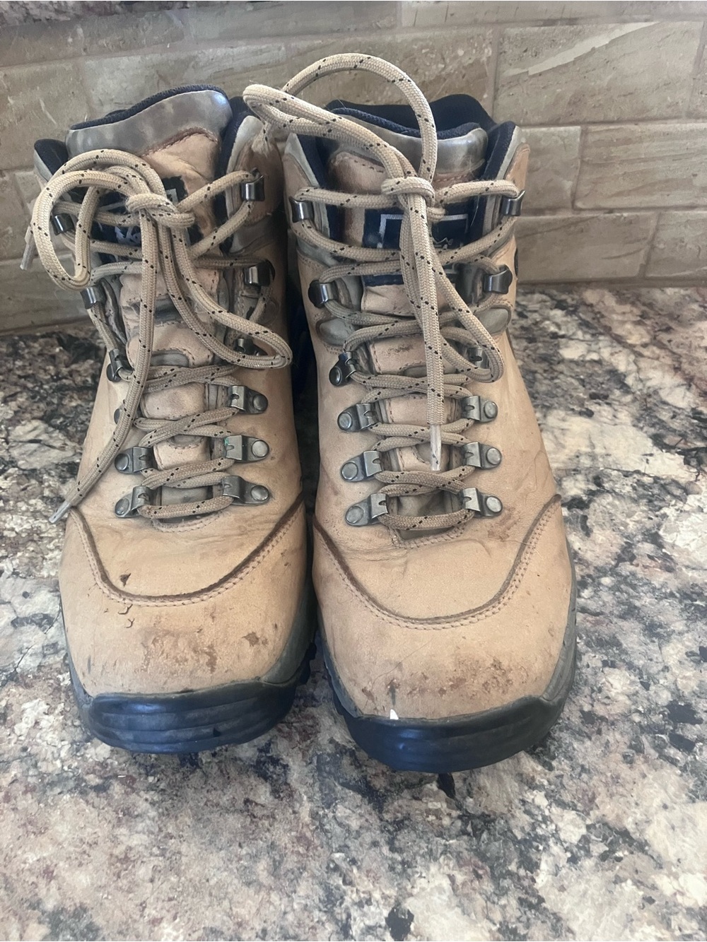 Tan REI Hiking  Boots with Black Soles